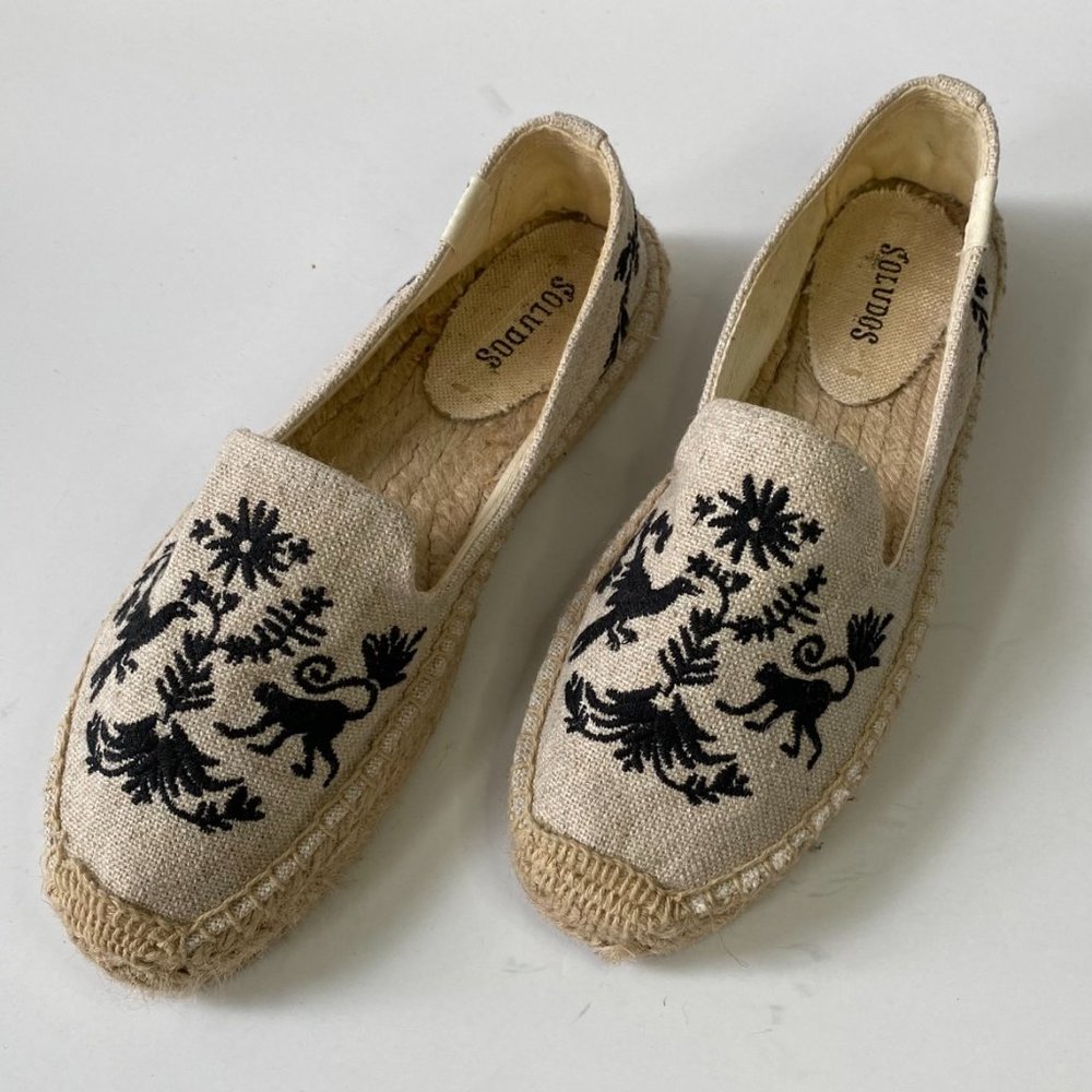 Soludos Otomi Platform Smoking Slipper Espadrille - Size 7